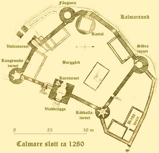 Karta av Kalmars slott